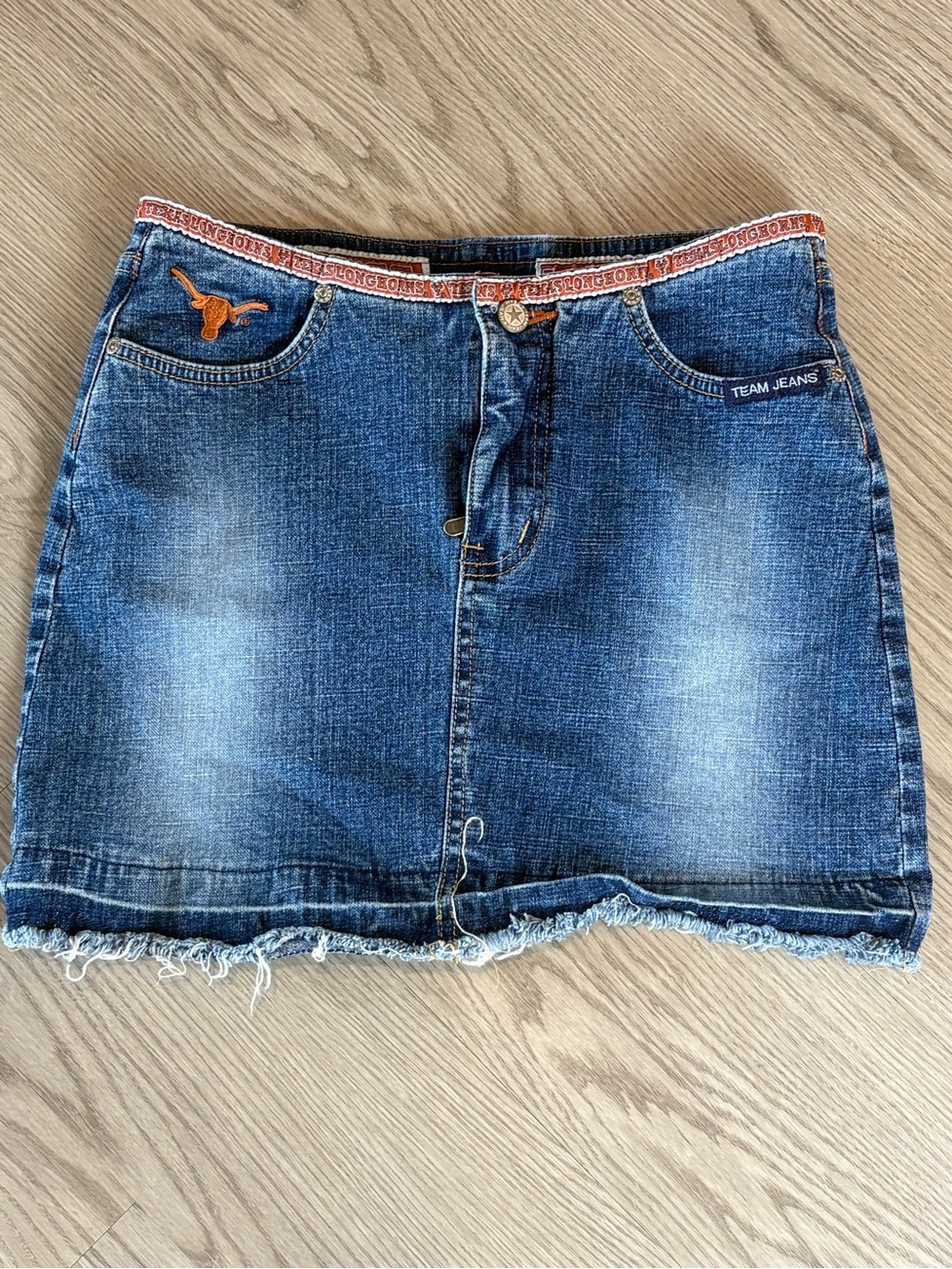 Longhorn Texas Blue Denim Mini Skirt